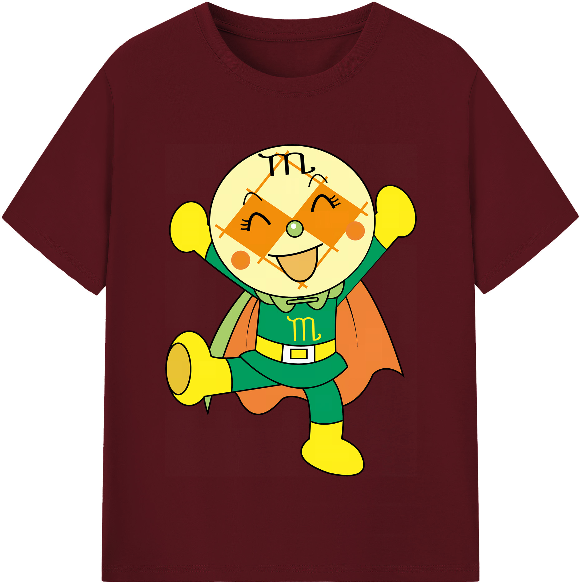 （画像用） アンパンマン Anpanman 綿100％半袖Tシャツ（フロントプリント）